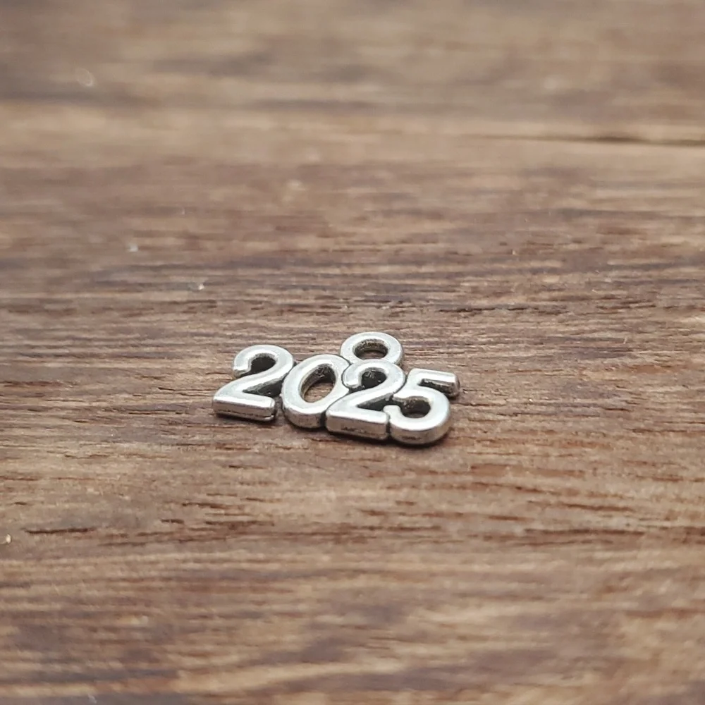 Silver tone‎ 2025 charm pendant